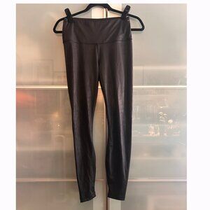 90 Degree by Reflex Faux Cracked Leather Look High Rise Ankle Leggings, Small